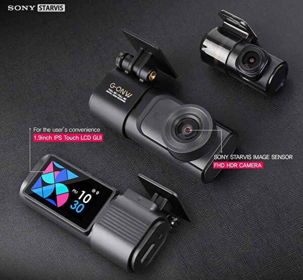 Gnet GONW 2ch FullHD HDR Wi-Fi Akıllı Araç Kamerası