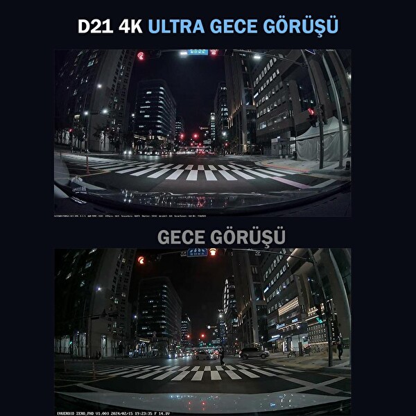 Vueroid 4K Sony Starvis 2 Görüntü Sensörü GPS D21 Araç Kamerası