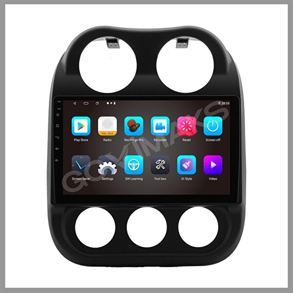 Govimaks Jeep Compas 2010-2016 2 GB RAM 32 GB Hafıza Android Multimedya Teyp