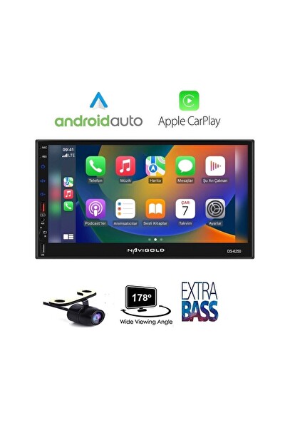 Navigold DS-6250 Uyumlu CarPlay Özellikli Teyp Multimedya Full HD 7