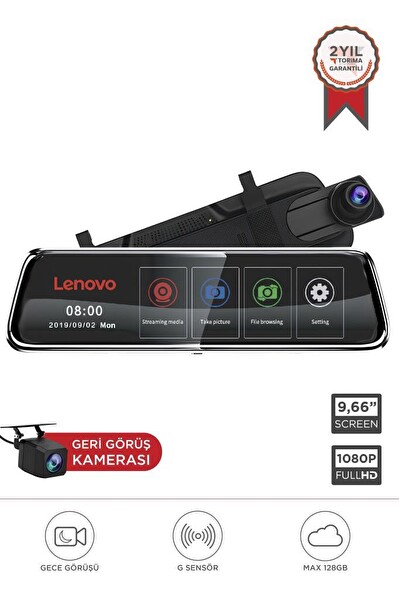 Lenovo V7/PLUS Siyah 1080P Araç İçi 9.6