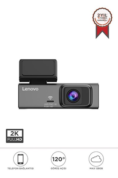Lenovo S7/7701 Siyah 2K HD Wi-Fi Araç İçi Ön Araç Kamerası