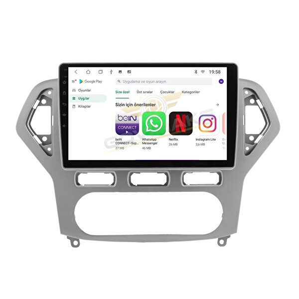 Govimaks Ford Mondeo 2007-2012 Silver Grey 8 GB RAM 128 GB Hafıza Android Multimedya Teyp