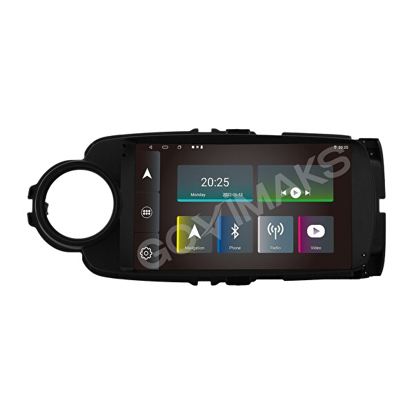 Govimaks Toyota Yaris 2012-2019 Siyah 8 GB RAM 128 GB Hafıza Android Multimedia Teyp
