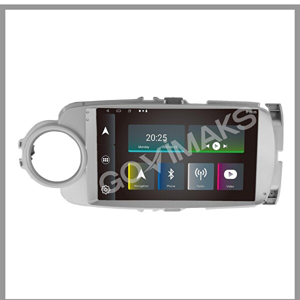 Govimaks Toyota Yaris 2012-2019 Gri 8 GB RAM 128 GB Hafıza Android Multimedia Teyp