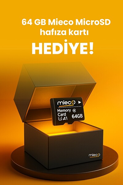 Mieco A7 4K UHD WiFi ADAS 150 Derece Ultra Geniş Açı Gece Görüşü Ön - Arka Araç Kamerası 2025 - Hafıza Kartı Hediyeli