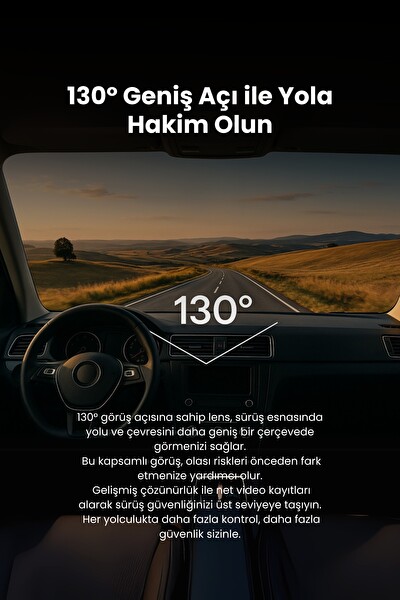 Mieco G4 2K QHD GPS 4G WiFi 140 Derece Geniş Açı Gece Görüşü Ön - Arka Kamera Sim Kartlı Araç Kamerası 2025 - Hafıza Kartı