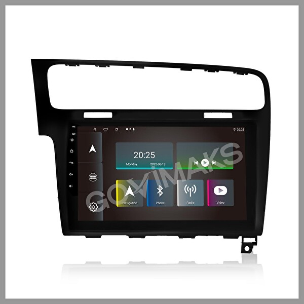 Govimaks Volkswagen Golf 7 2012-2020 Piano Black 8 GB RAM 128 GB Hafıza Android Multimedia Teyp