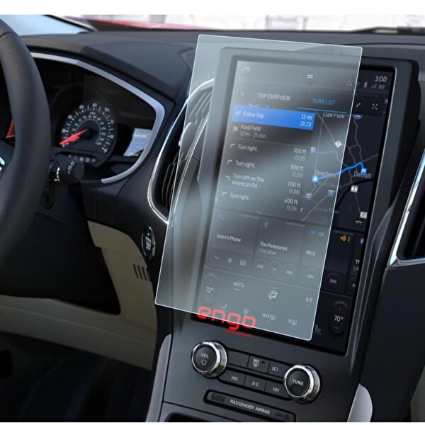 Engo Ford Edge 12 inç Ekran Koruyucu Multimedya Parlak Nano