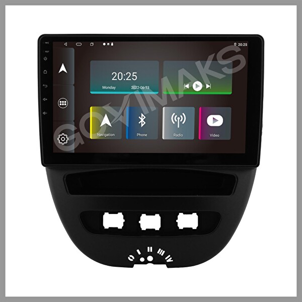 Govimaks Peugeot 107 2007-2013 Uyumlu 4 GB RAM 64 GB Hafıza Android Multimedia