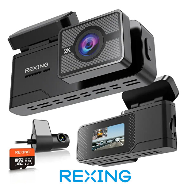 Rexing C2 2K+1080P WiFi Araç Kamerası - 32 GB SD Kart
