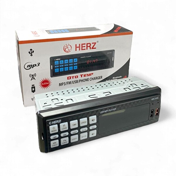 Herz HR-3100 Bluetooth AUX USB Oto Teyp Çevirici Dijital Player