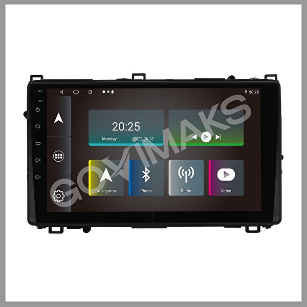 Govimaks Toyota Auris 2018 Uyumlu 4 GB RAM 64 GB Hafıza Android Multimedia Teyp
