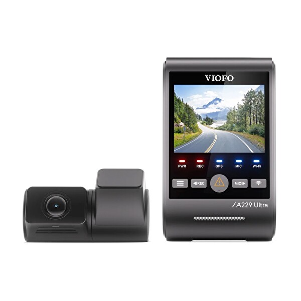 Viofo A229 Ultra 2 Kameralı Ön ve Arka 4K+4K Sony Starvis 2 Sensörlü Dual HDR Wi-Fi 6 GPS'li Araç Kamerası