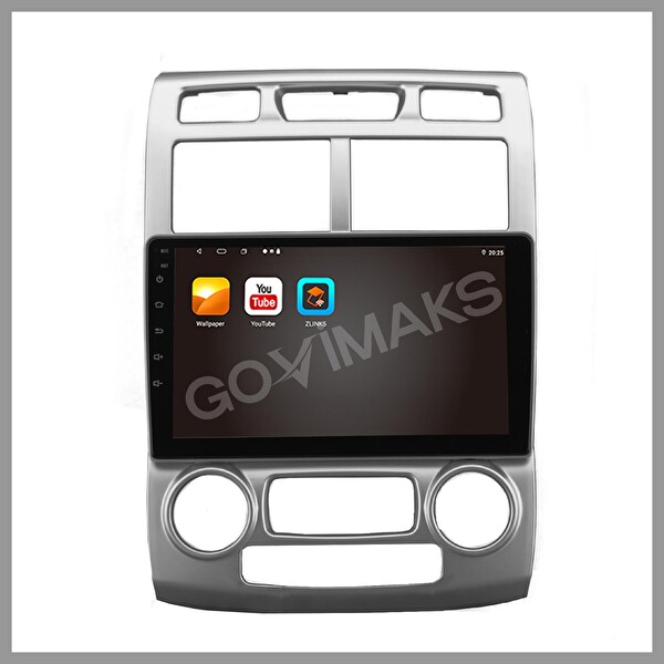Govimaks Kia Sportage 2007-2010 Gri Dijital 4 GB RAM 64GB Hafıza Android Multimedia Teyp