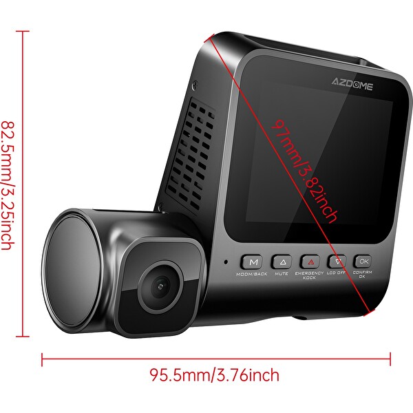 Azdome V600 1080P 3 Kameralı Gece Görüşlü G-Sensör Geri Görüş Kameralı Su Geçirmez Yol Kayıt Araç İçi Kamera