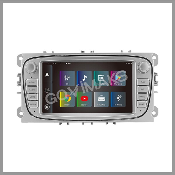 Govimaks Ford CONNECT-Mondeo-FOCUS OVAL GRİ 2 GB RAM 32 GB Hafıza Android Multimedia Teyp