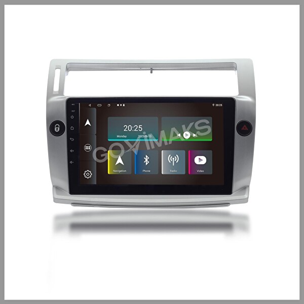 Govimaks Citröen C4 2005-2010 Gri 6 GB RAM 128 GB Hafıza Android Multimedia Teyp