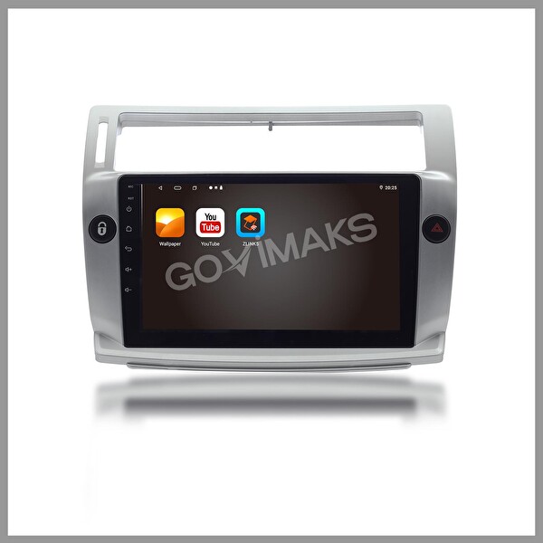 Govimaks Citröen C4 2005-2010 Gri 6 GB RAM 128 GB Hafıza Android Multimedia Teyp