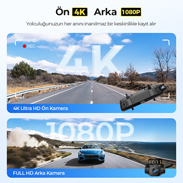 Azdome AR09 4K 2 Kanallı 9.6