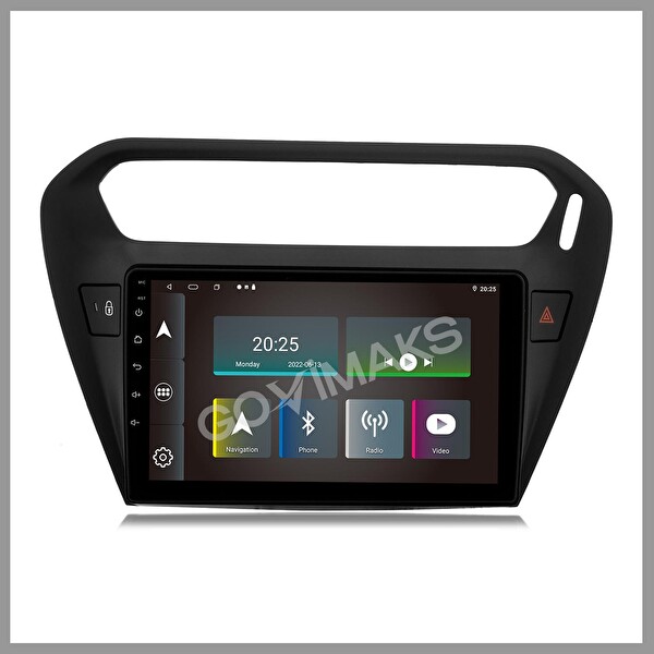 Govimaks Citroen C-Elysee Siyah 2012-2023 2 GB RAM 32 GB Hafıza Android Multimedia Teyp