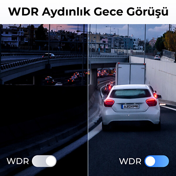 Azdome M660 4K 4 Kameralı 360 Derece Çekim 128GB Akıllı Araç Kamerası