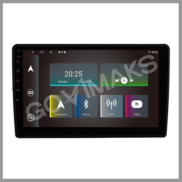 Govimaks Toyota Auris 2007 - 2012 Uyumlu 6 GB RAM 128 GB Hafıza Android Multimedia Teyp