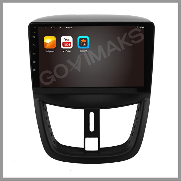 Govimaks Peugeot 207 2006-2012 Uyumlu 4 GB RAM 64 GB Hafıza Android Multimedia Teyp