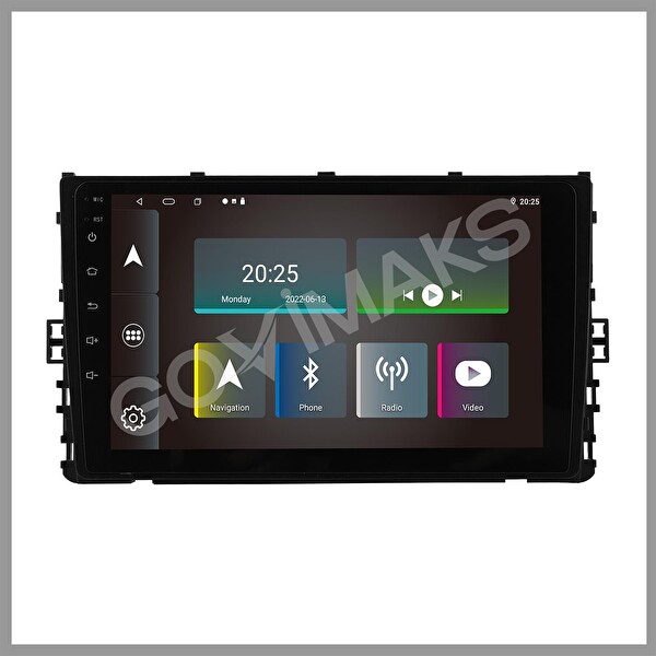 Govimaks Volkswagen Polo 2018-2022 Uyumlu 2 GB RAM 32 GB Hafıza Android Multimedia Teyp