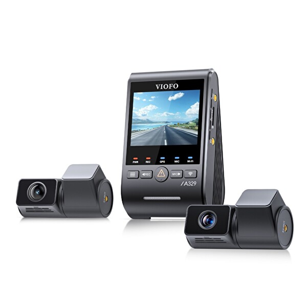 Viofo A329T 3 Kameralı Ön+Telefoto+Arka 4K+2K+2K Wi-Fi 6 HDR Sony STARVIS 2 Sensör GPS'li SSD Destekli Araç Kamerası