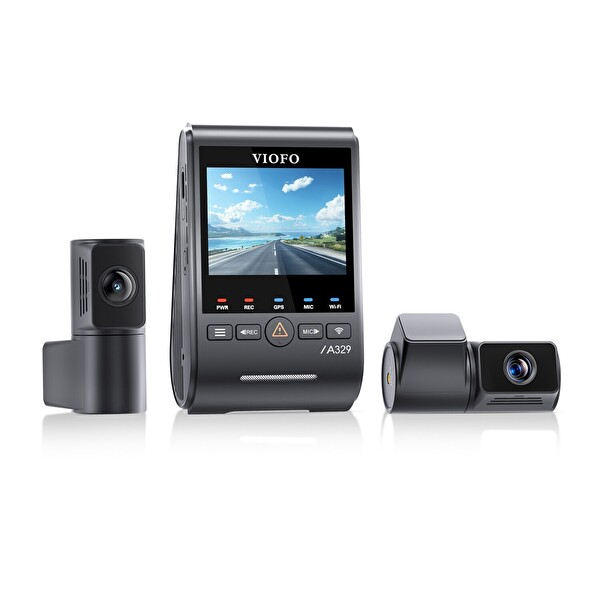 Viofo A329T 3 Kameralı Ön+Telefoto+Arka 4K+2K+2K Wi-Fi 6 HDR Sony STARVIS 2 Sensör GPS'li SSD Destekli Araç Kamerası