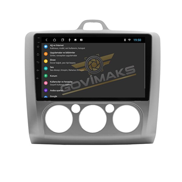Govimaks Ford Focus 2 2006-2011 Manuel Klima Uyumlu 6 GB RAM 128 GB Hafıza Android Multimedia Teyp