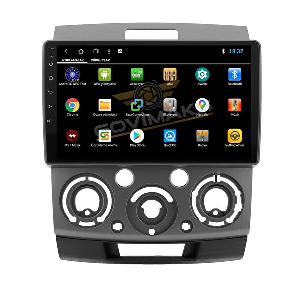 Govimaks Mazda BT50 2007-2012 Uyumlu 4 GB RAM 64 GB Hafıza Android Multimedia Teyp