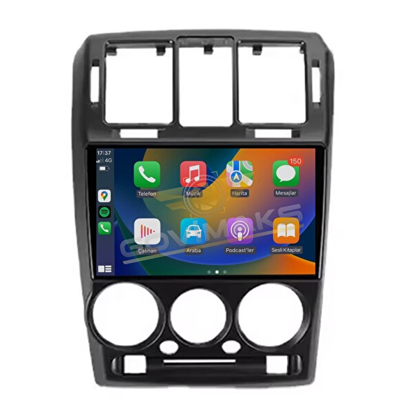 Govimaks Hyundai Getz 2002-2011 Uyumlu Siyah 4 GB RAM 64 GB Hafıza Android Multimedia Teyp