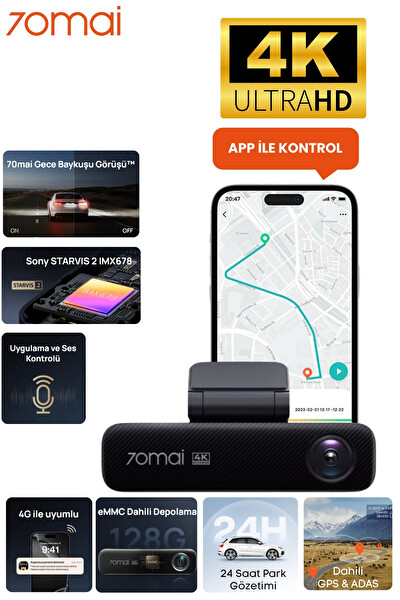 70Mai M800 Dash Cam 4K Ön Araç Kamerası