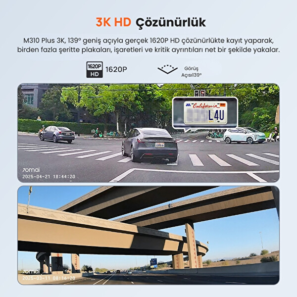 70Mai M310 3K Ön Araç Kamerası