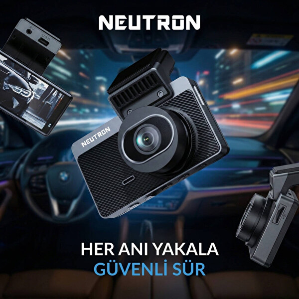Neutron NTL-CC-02G-4K Çift Kameralı Wi-Fi Ve Mobil Uygulama Destekli 4K Araç Kamerası