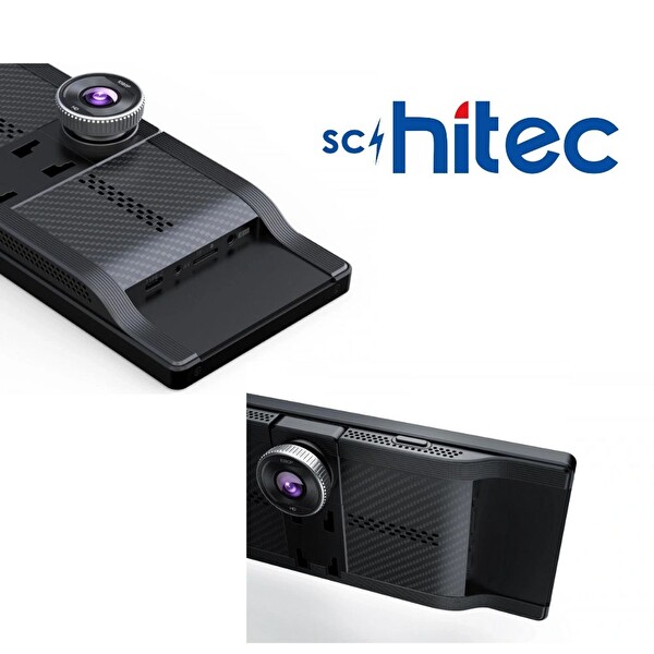 SChitec 4K Ultra Araç içi Akıllı Ekran Ön ve Arka Kameralı Kablosuz CarPlay ve Android Auto Destekli 10.26 Araç Kamerası YK3507