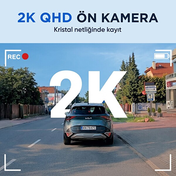 Kawa Mini ORB 2K QHD 360° Döndürülebilir Wi-Fi Gece Görüşlü Araç Kamerası