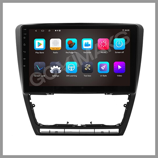 Govimaks Skoda Octavia 2005-2012 Uyumlu Siyah 6 GB RAM 128 GB Hafıza Android Multimedya Teyp