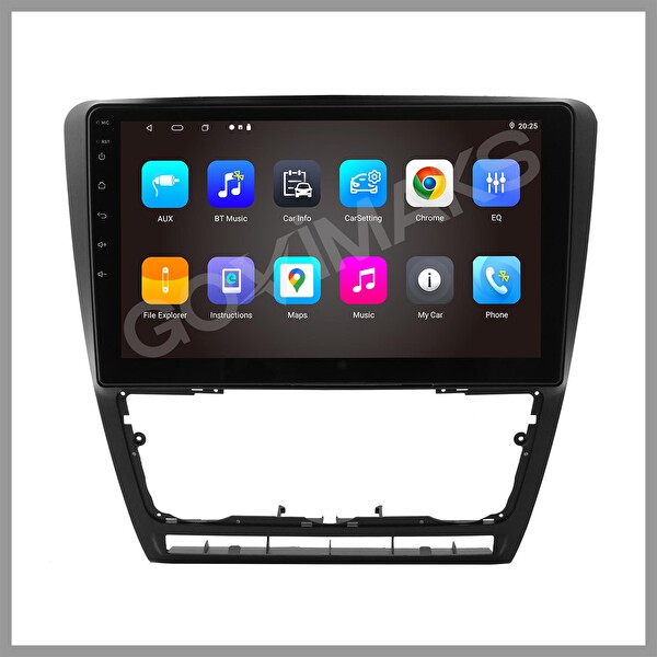 Govimaks Skoda Octavia 2005-2012 Uyumlu Siyah 6 GB RAM 128 GB Hafıza Android Multimedya Teyp