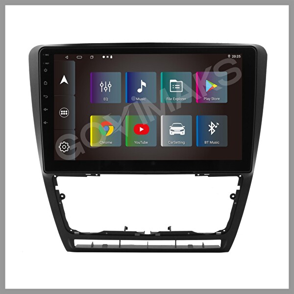 Govimaks Skoda Octavia 2005-2012 Uyumlu Siyah 6 GB RAM 128 GB Hafıza Android Multimedya Teyp