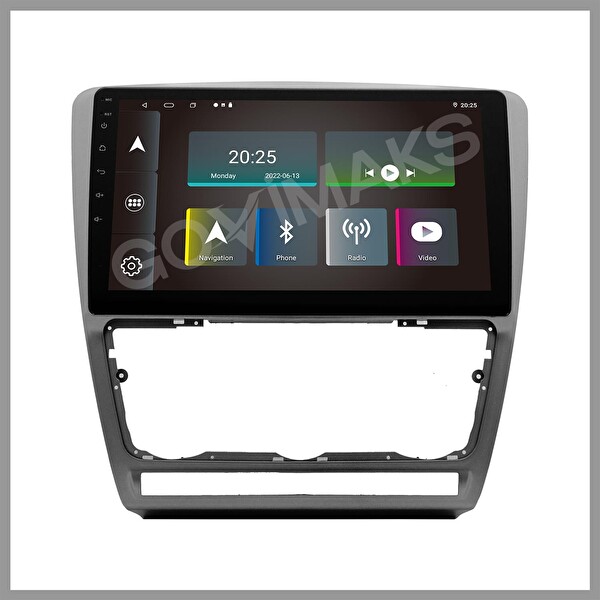 Govimaks Skoda Octavia 2005-2012 Uyumlu Gri 2 GB RAM 32 GB Hafıza Android Multimedya Teyp
