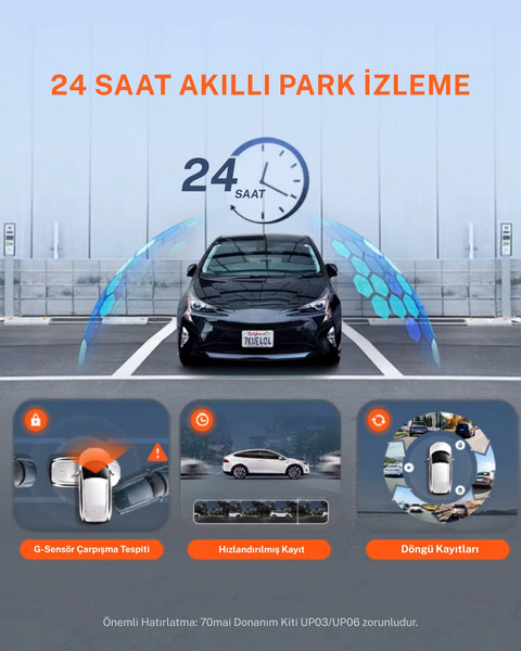 70mai S410 Dikiz Aynalı Araç içi Kamer - RC15 Arka Kamera Seti
