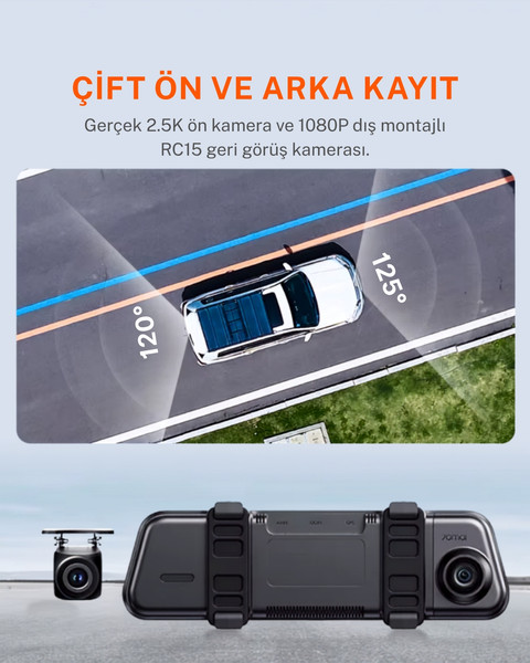 70mai S410 Dikiz Aynalı Araç içi Kamer - RC15 Arka Kamera Seti