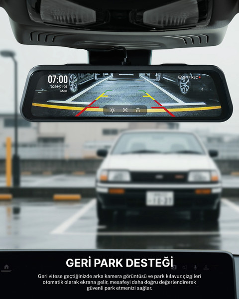 70mai S410 Dikiz Aynalı Araç içi Kamer - RC15 Arka Kamera Seti