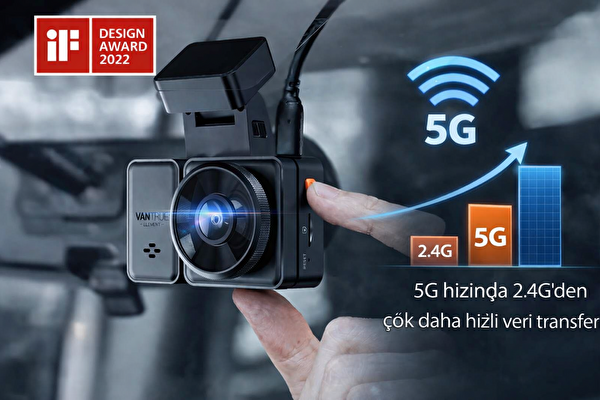 Vantrue Element2 Pro 4K UHD + 2.5K QHD 5GHz Wi-Fi Araç İçi Kamera
