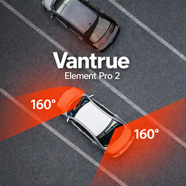 Vantrue Element2 Pro 4K UHD + 2.5K QHD 5GHz Wi-Fi Araç İçi Kamera
