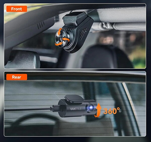 Vantrue Sonnet1 Pro QHD 60fps Wi-Fi 2 Kameralı Araç Kamerası