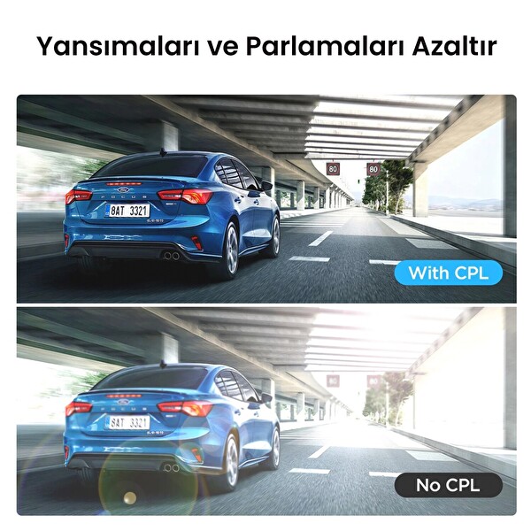 Viofo CPL-600 Polarize RTC420-RC320-A329S-A329T-A229 Ultra Arka Kamera Uyumlu CPL Filtre